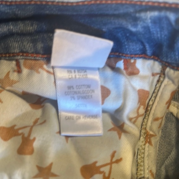 BCBG Chic Light Blue Flare Wide Leg Jeans w zipper front and back pockets - Picture 8 of 15